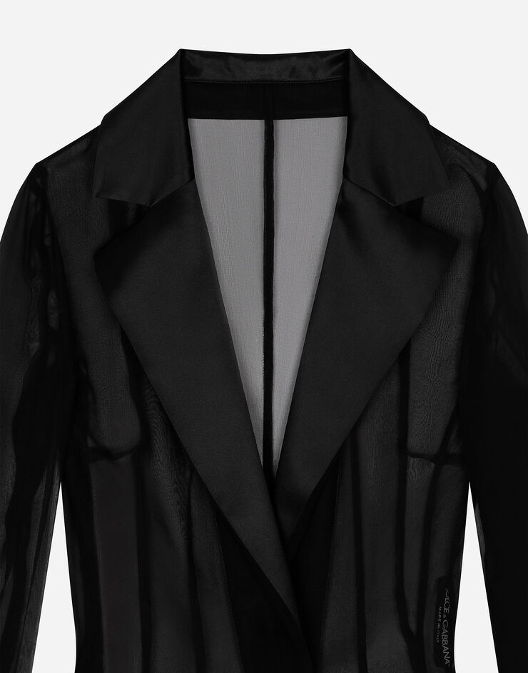 Silk chiffon duster coat - 8