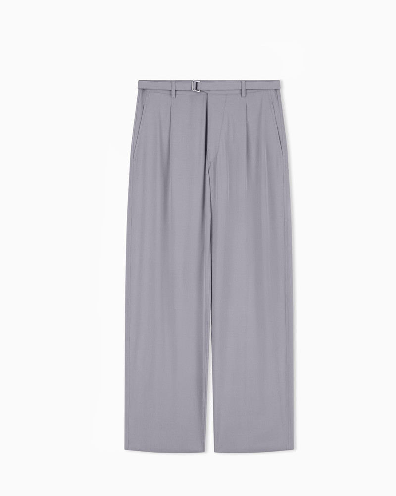 SILK AND LINEN SINGLE-PLEAT TROUSERS 1
