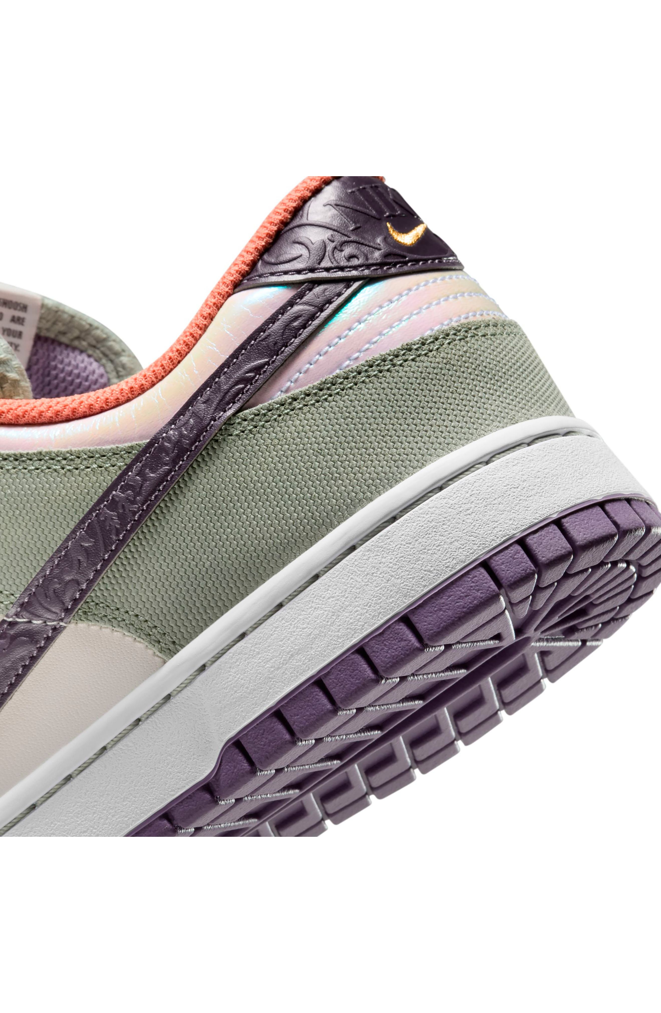 Nike Dunk Low Retro SE Basketball Sneaker in Sail/Gridiron/Bone/Jade at Nordstrom - 7