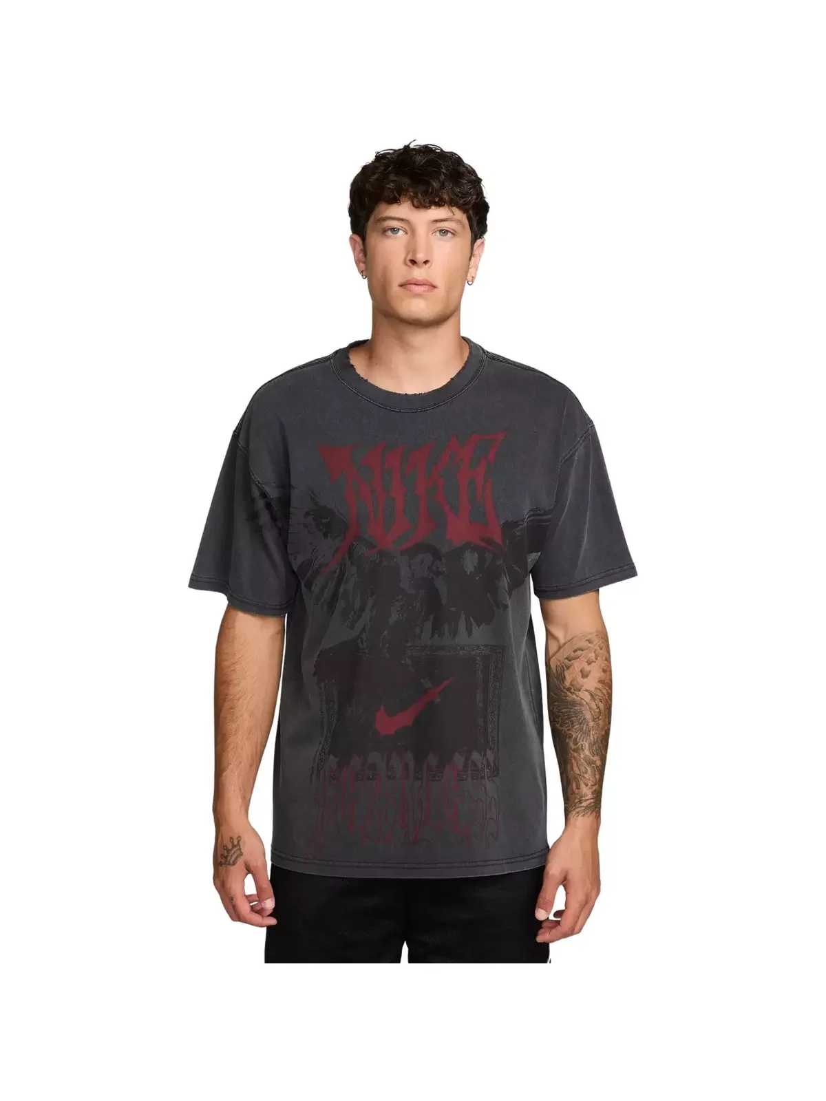 Men's Basketball Tee-Dark Grey - 1