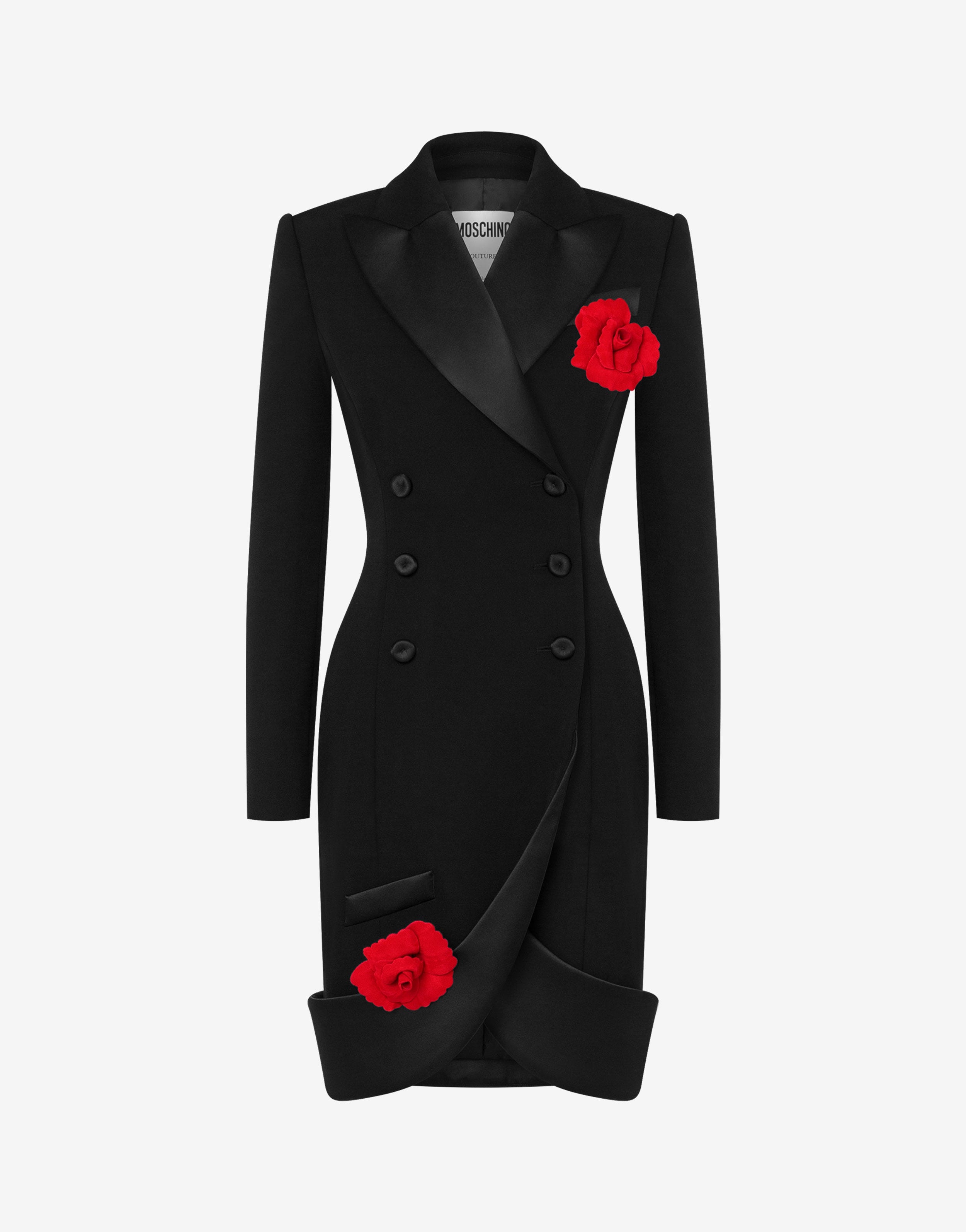 TUXEDO GRAIN DE POUDRE WOOL DRESS - 1