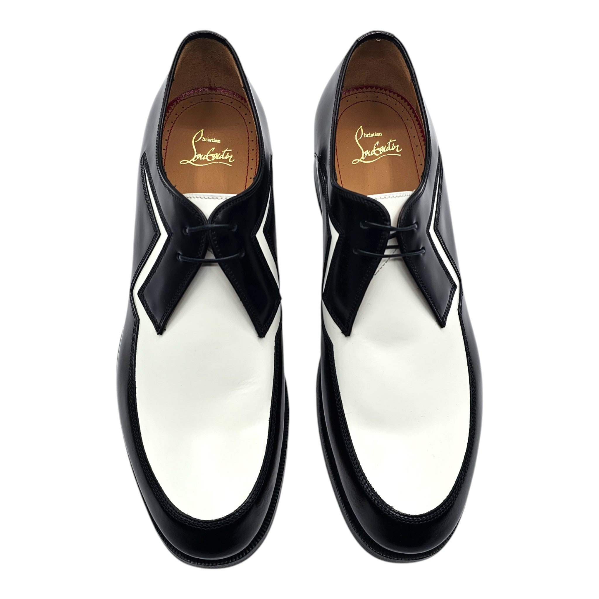 Christian Louboutin 2-tone Jazz Derby Shoes - Leather - Black/White - 41 - 3
