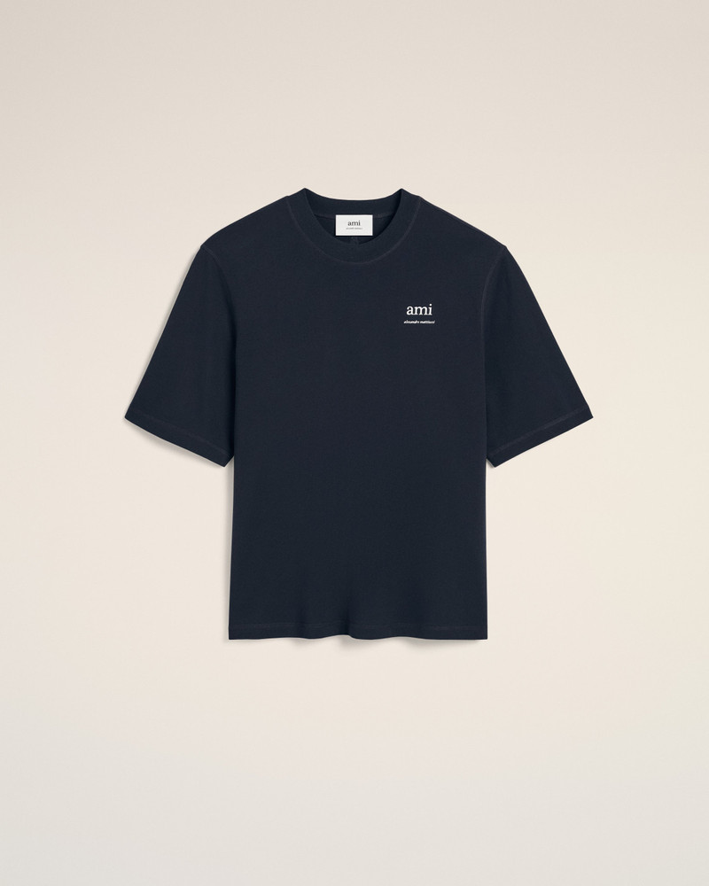 AMI Paris NAVY COTTON T-SHIRT outlook