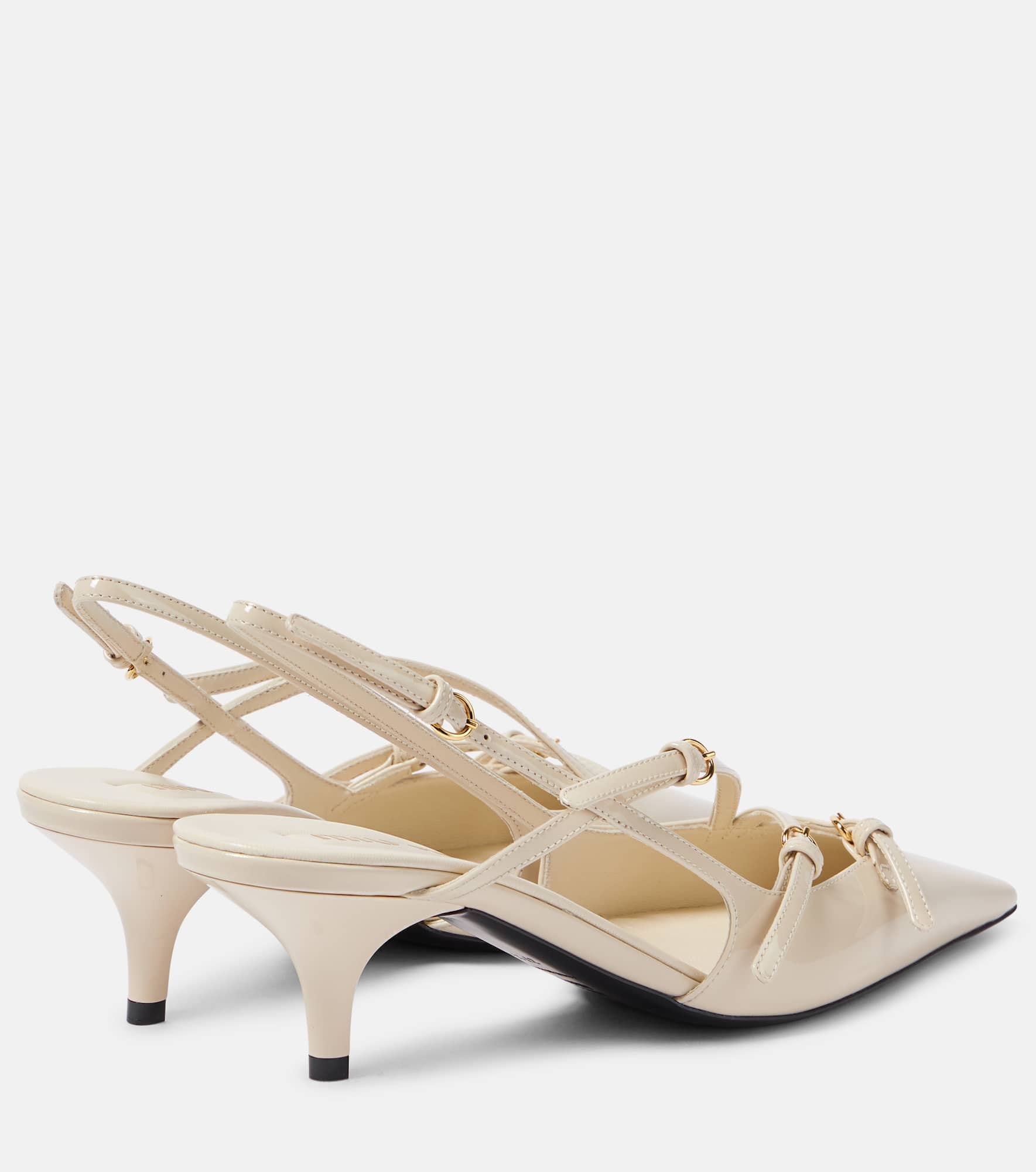 Patent leather slingback pumps - 3