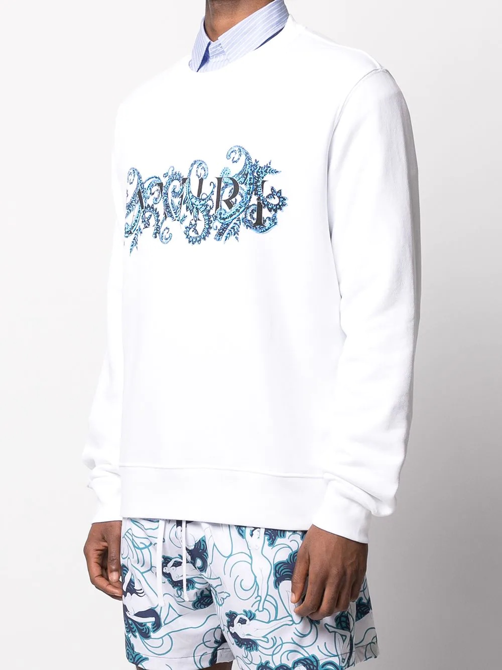 paisley-print crew-neck sweatshirt - 3