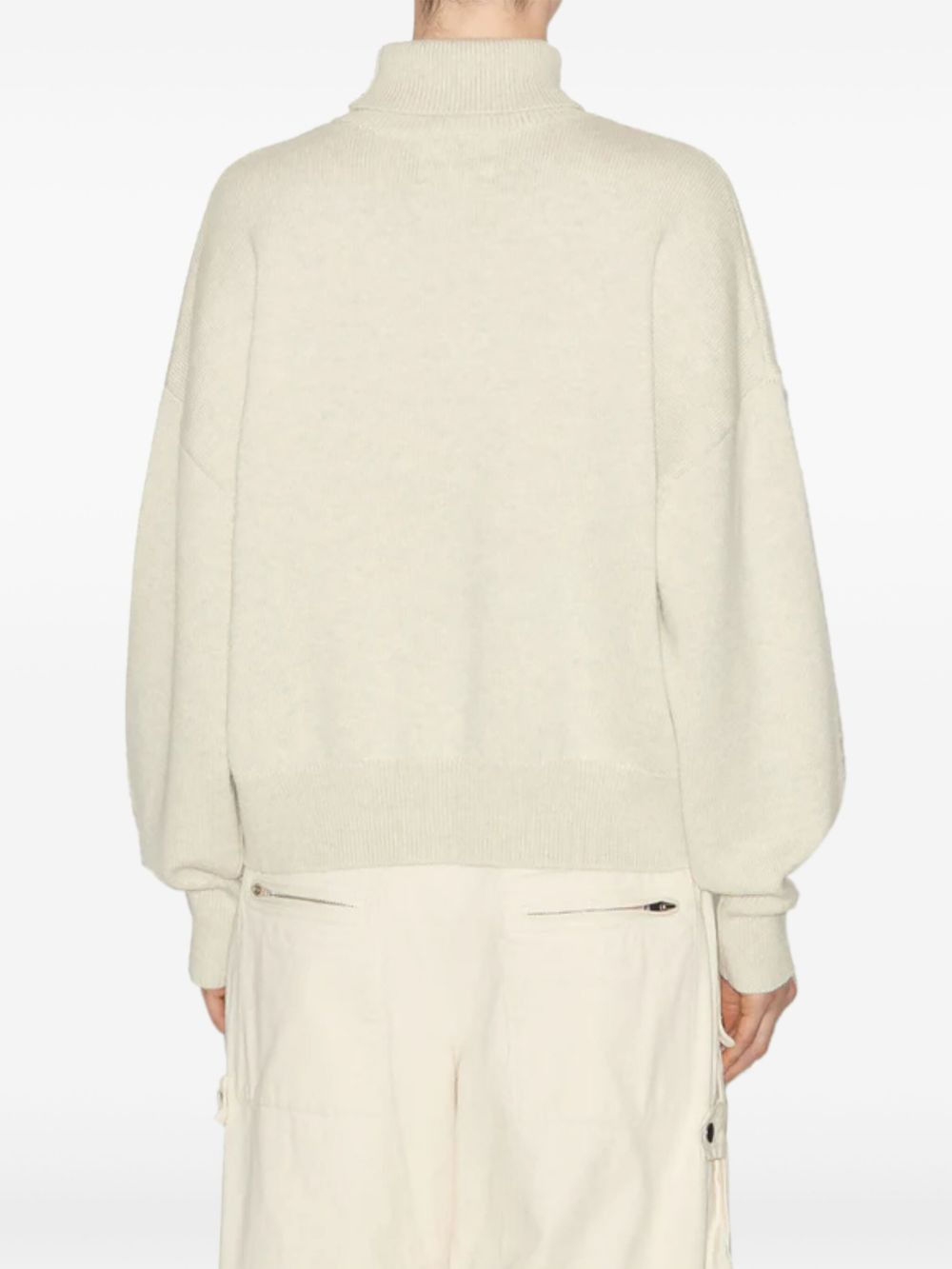 logo-embroidered turtleneck sweater - 4