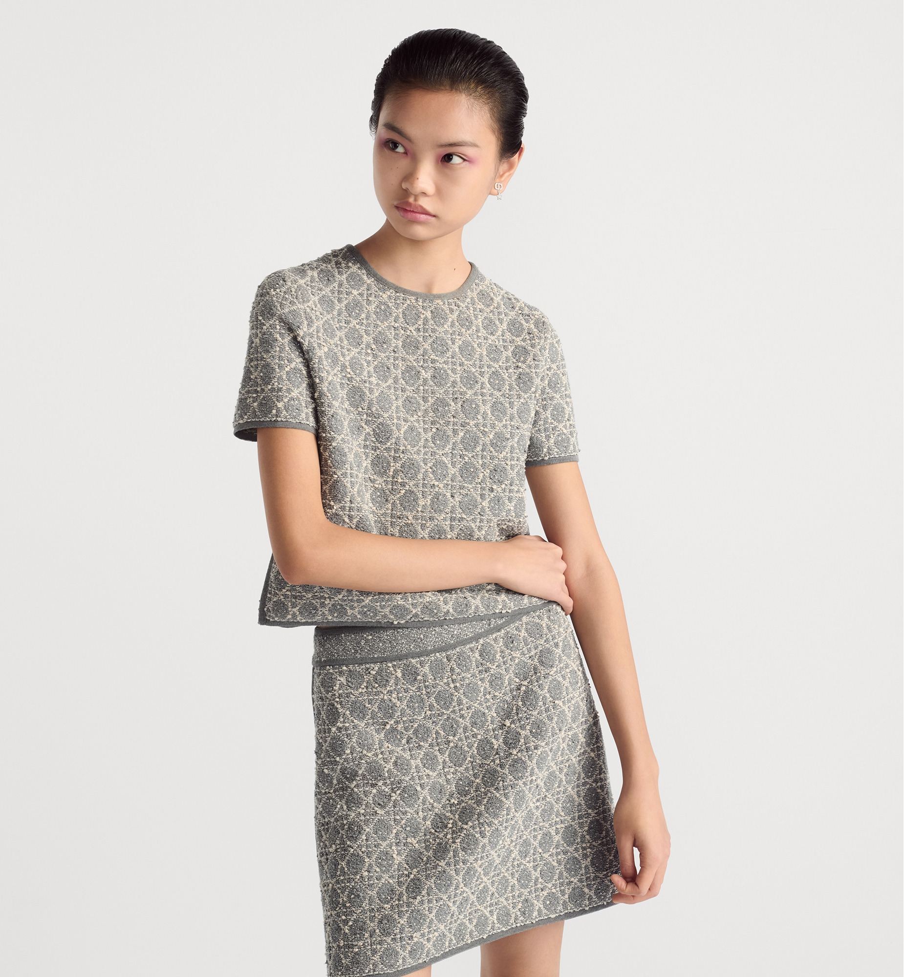Macrocannage Short-Sleeved Top - 2