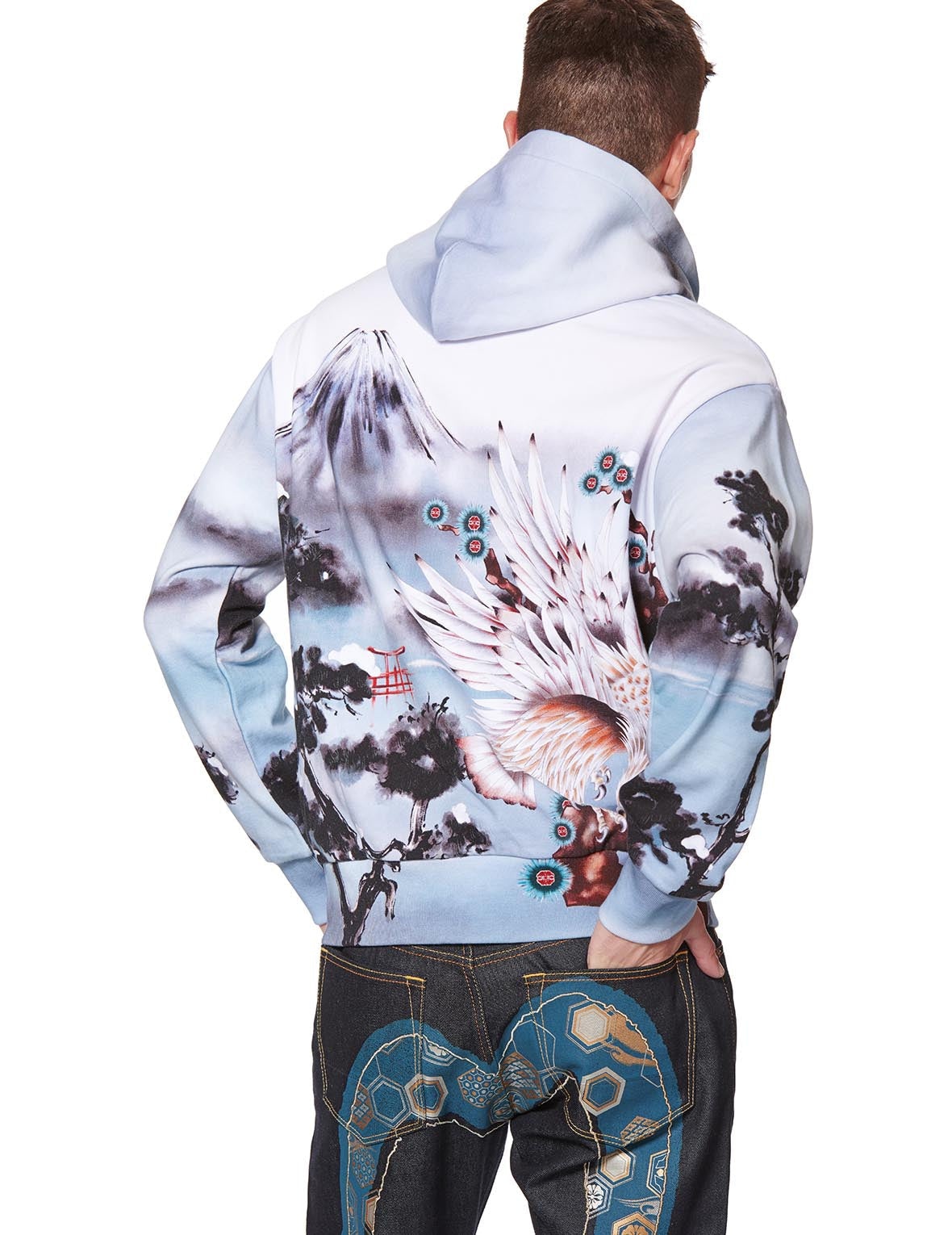 Allover Mountain and Taka Print Hoodie - 4