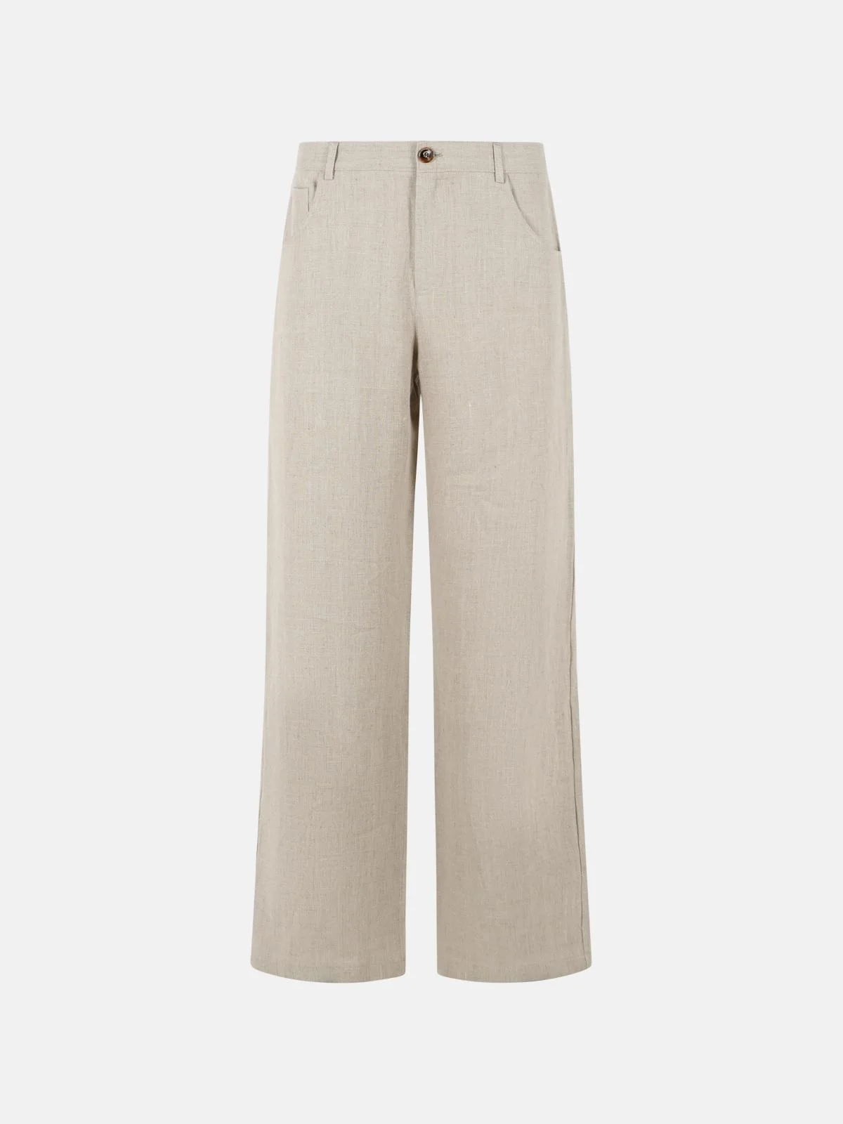 'ARNO' BEIGE LINEN PANTS - 1