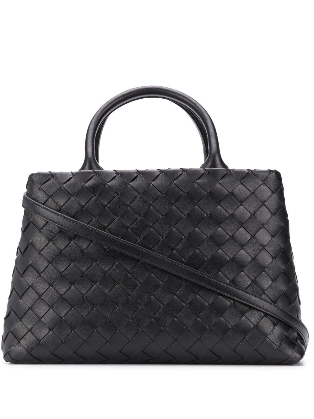 Intrecciato weave large leather tote bag - 1