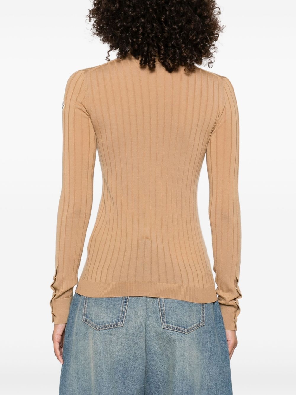 logo-patch ribbed top - 4