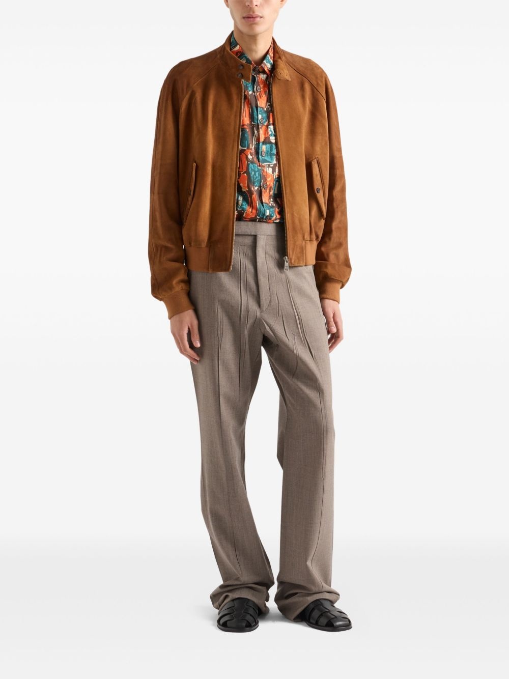 square-print shirt - 2
