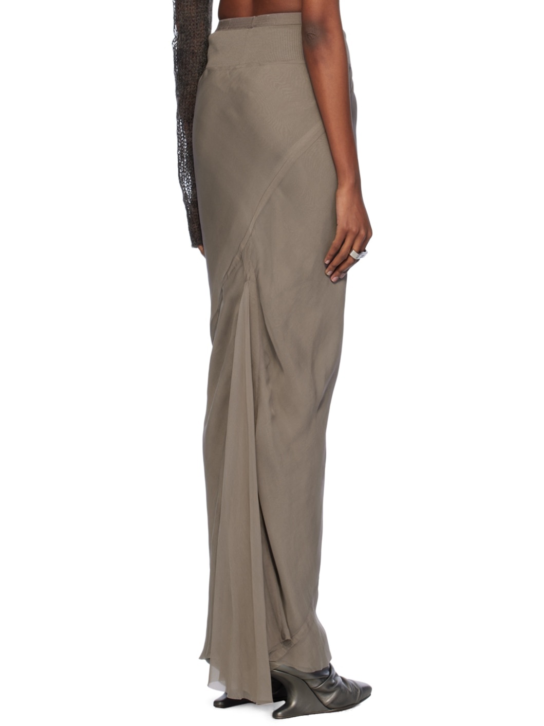 Gray Long Coda Maxi Skirt - 3