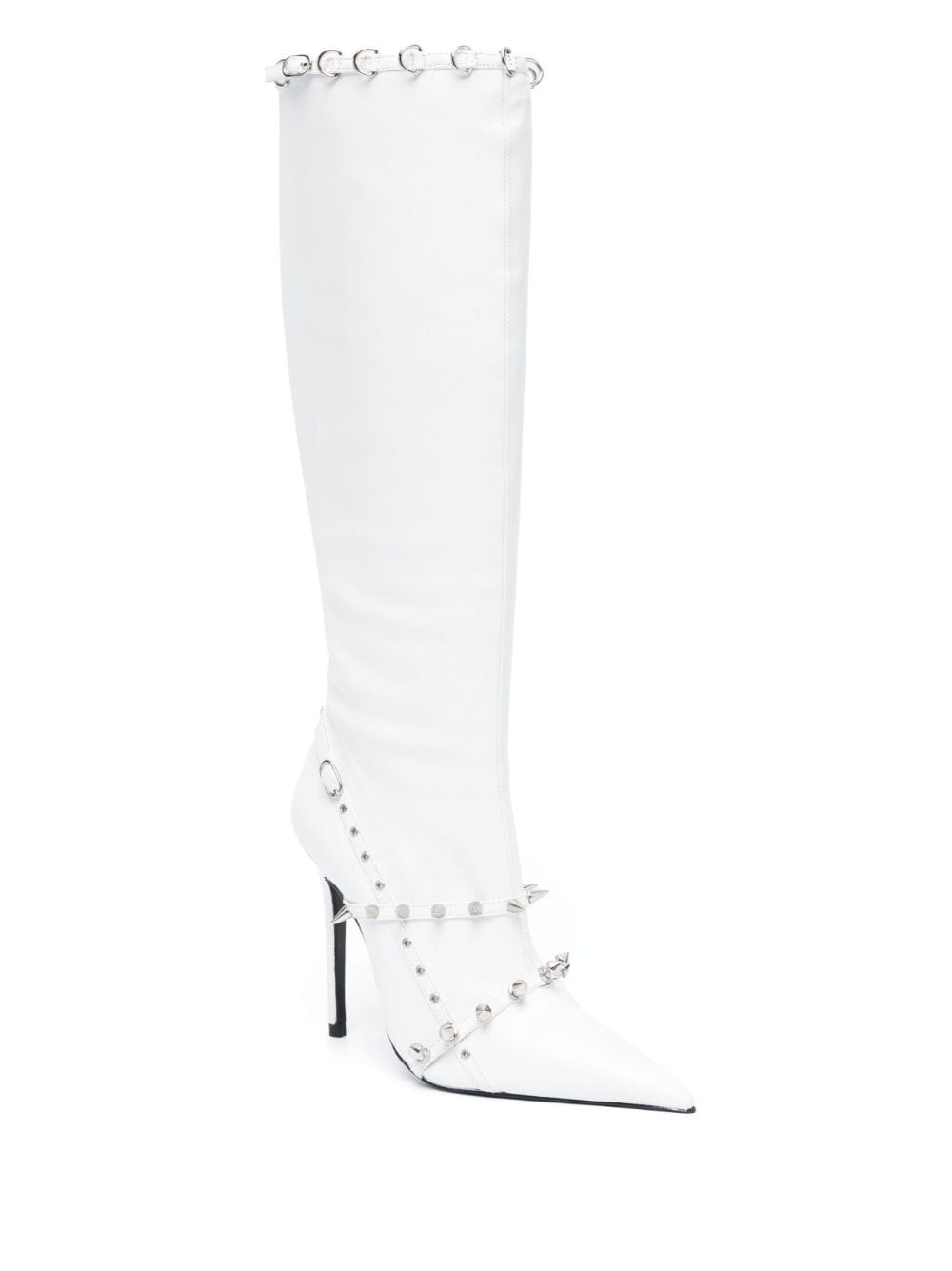 spike stud-detail high boots - 2