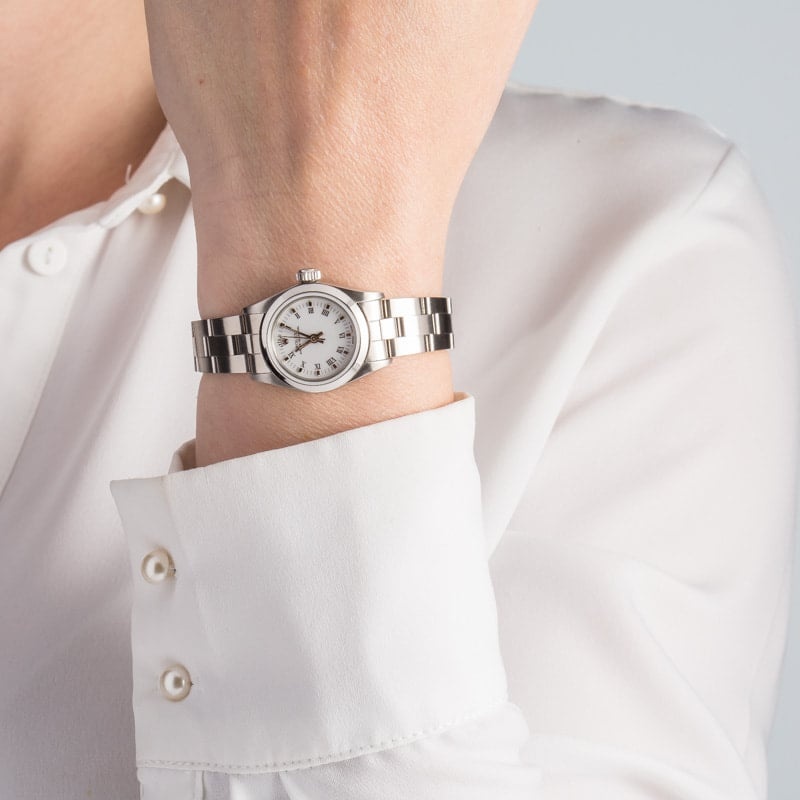 Rolex Lady Oyster Perpetual 67180 White Dial - 5