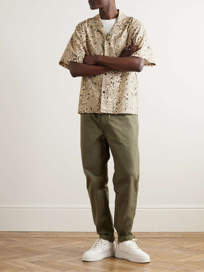 John Elliott Camp-Collar Printed Cotton-Blend Poplin Shirt outlook