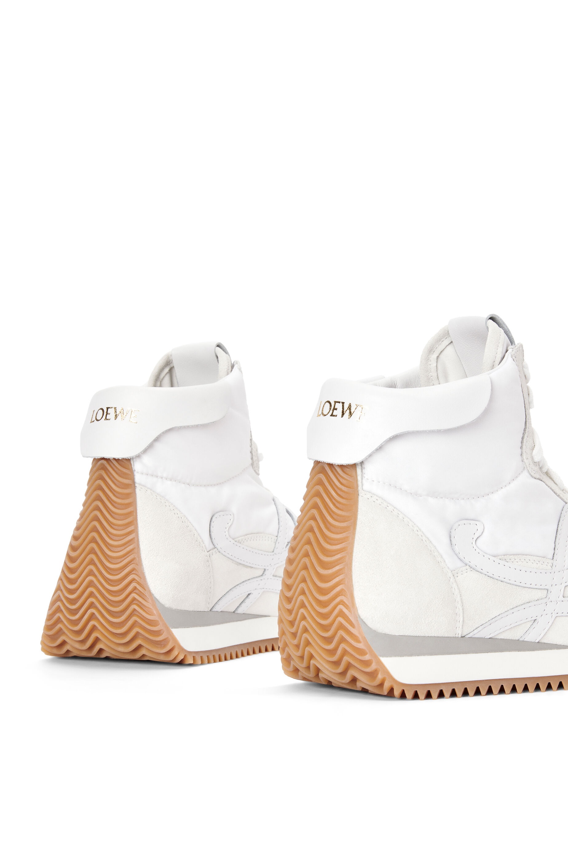 High top flow runner in nylon and suede - 4