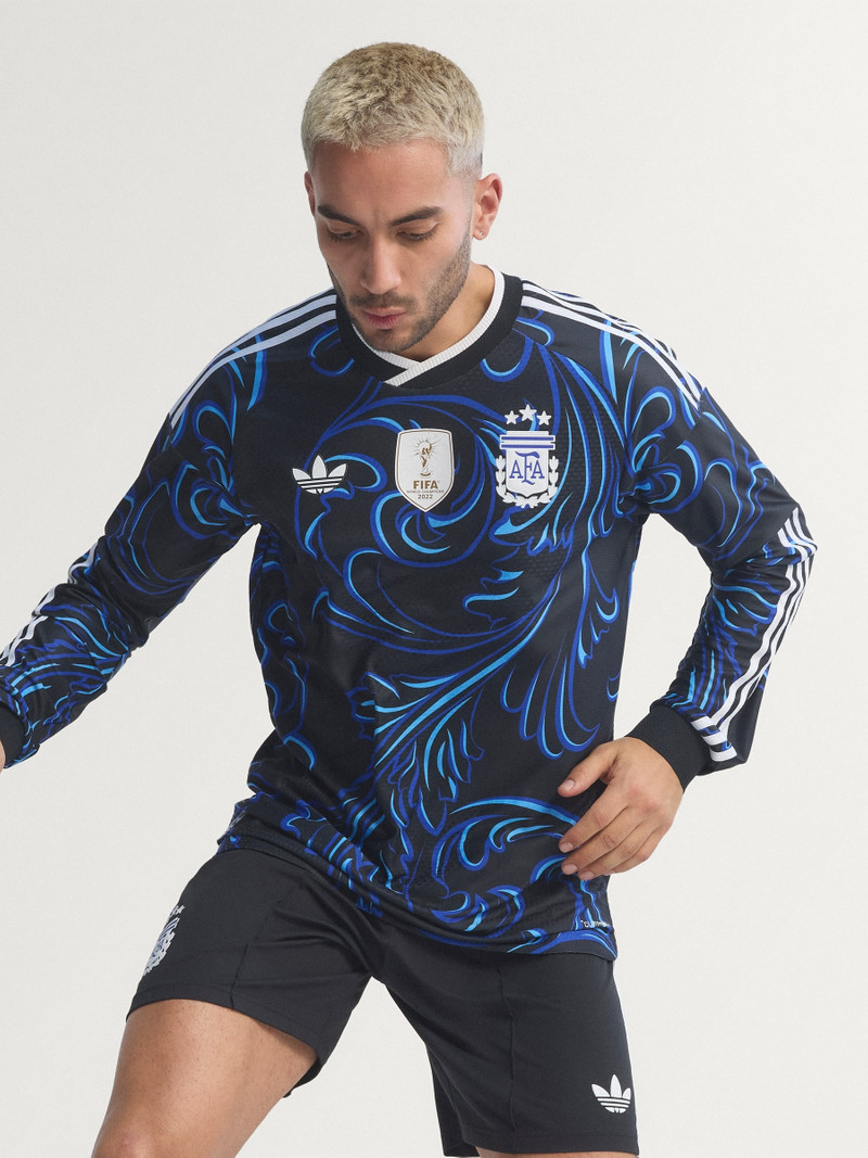 Argentina 26 Away Authentic Long Sleeve Jersey 1