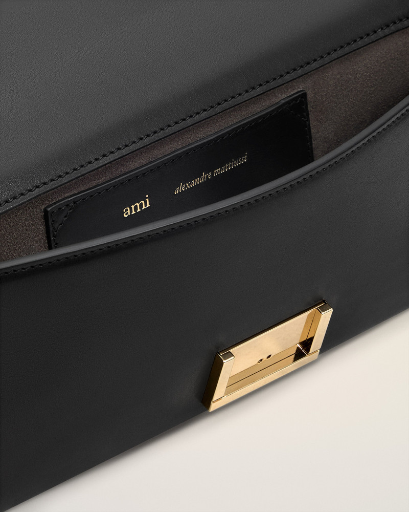 BLACK SMOOTH LEATHER MIMI POUCH 6