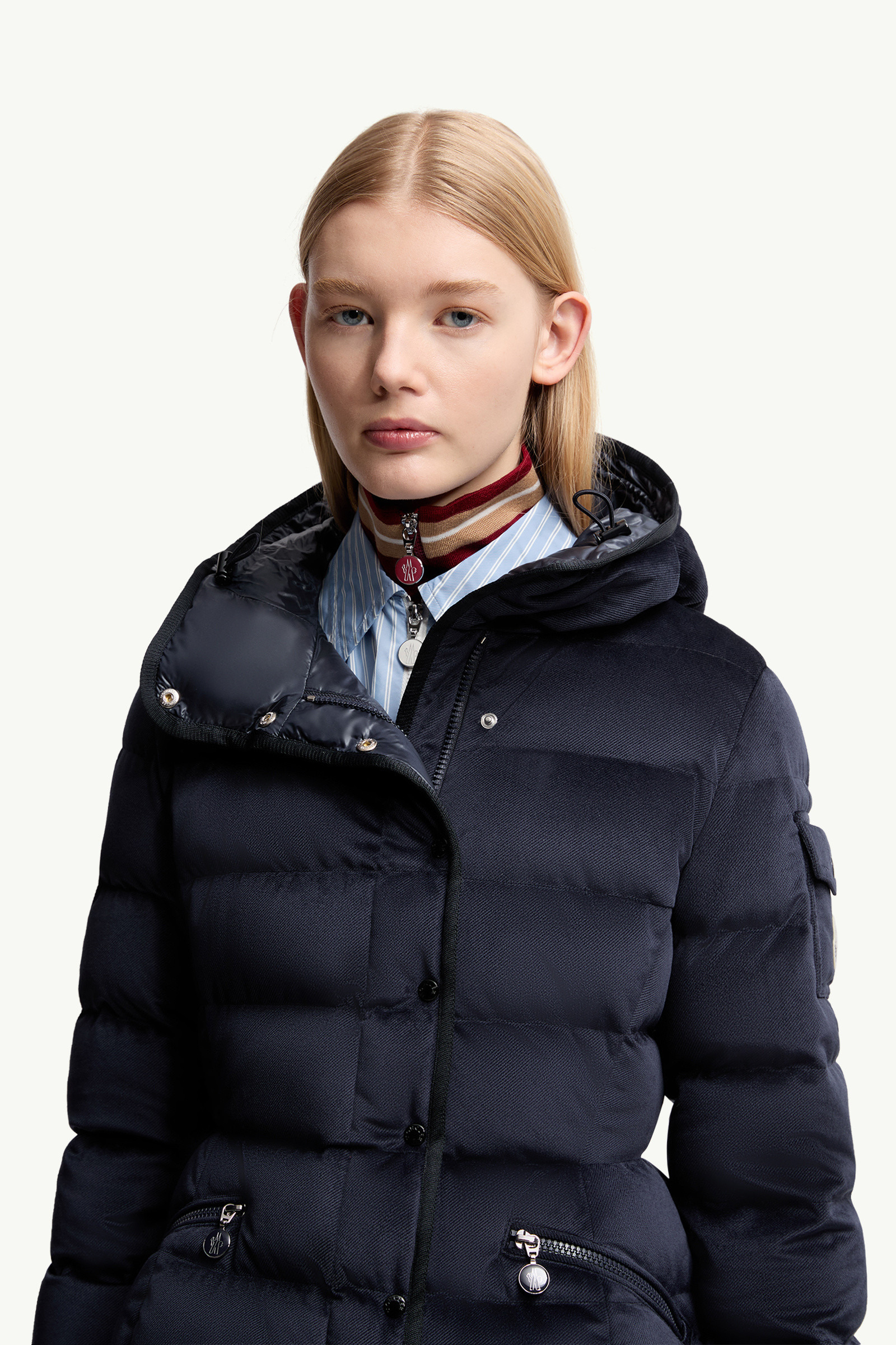 Barante Hooded Velour Short Down Jacket - 6