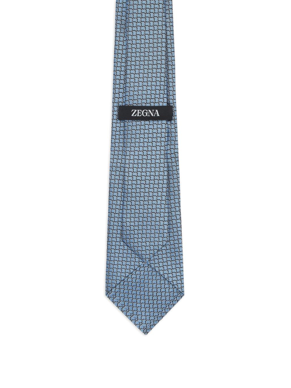 geometric-pattern silk tie - 2