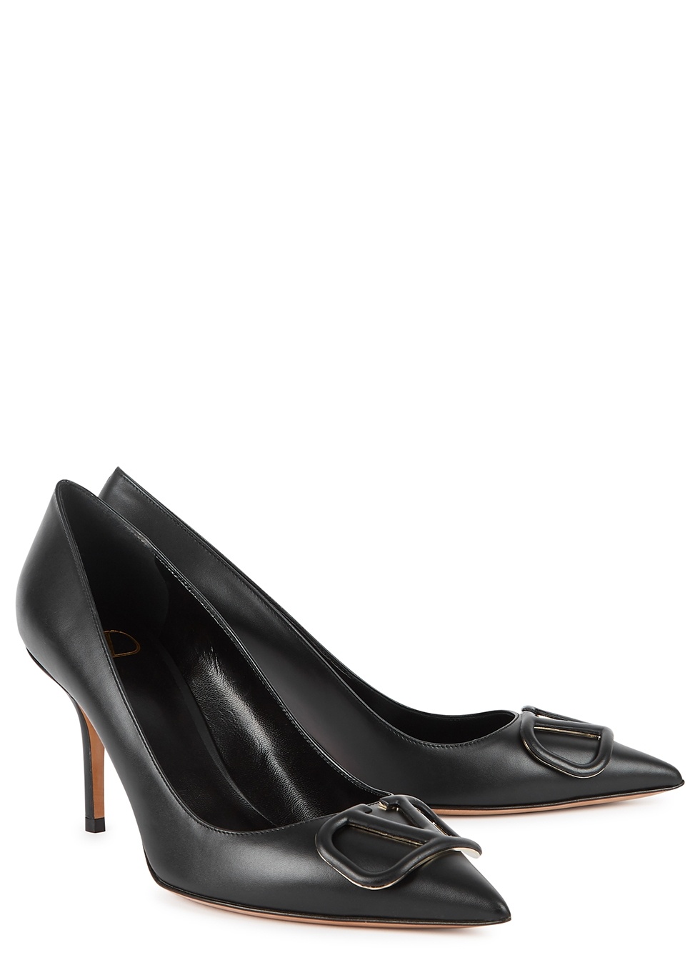 Valentino Garavani VLogo 80 black leather pumps - 2