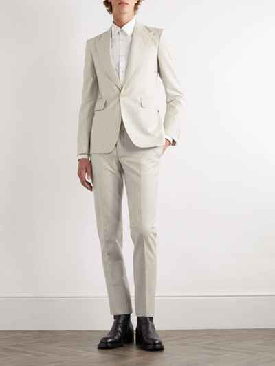 Alexander McQueen Tapered Pinstriped Wool and Mohair-Blend Trousers outlook