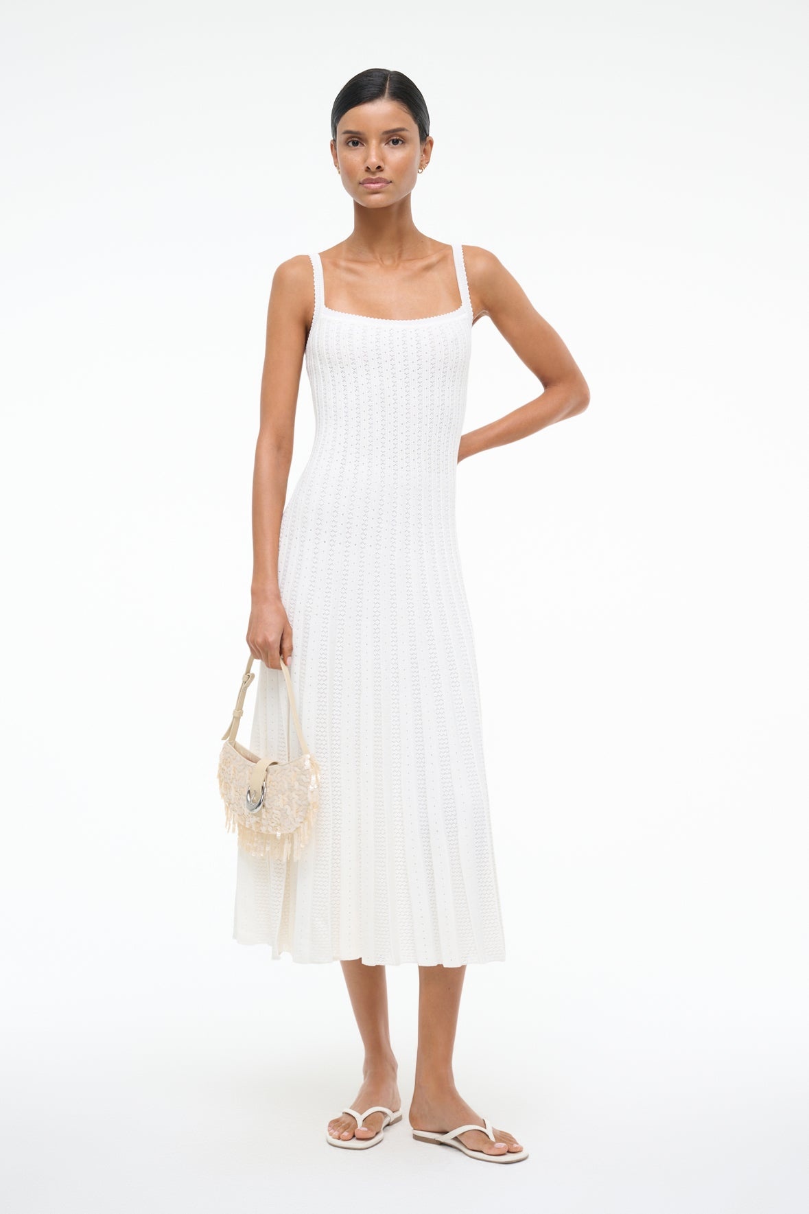 STAUD ELLEN DRESS IVORY - 2