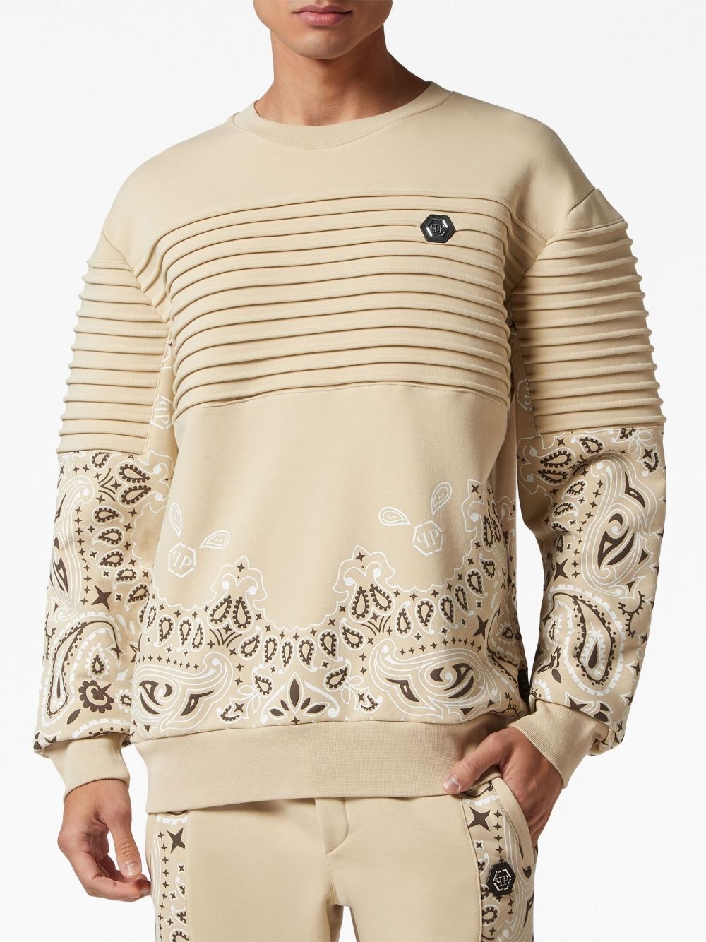 logo-embroidered cotton sweatshirt - 3