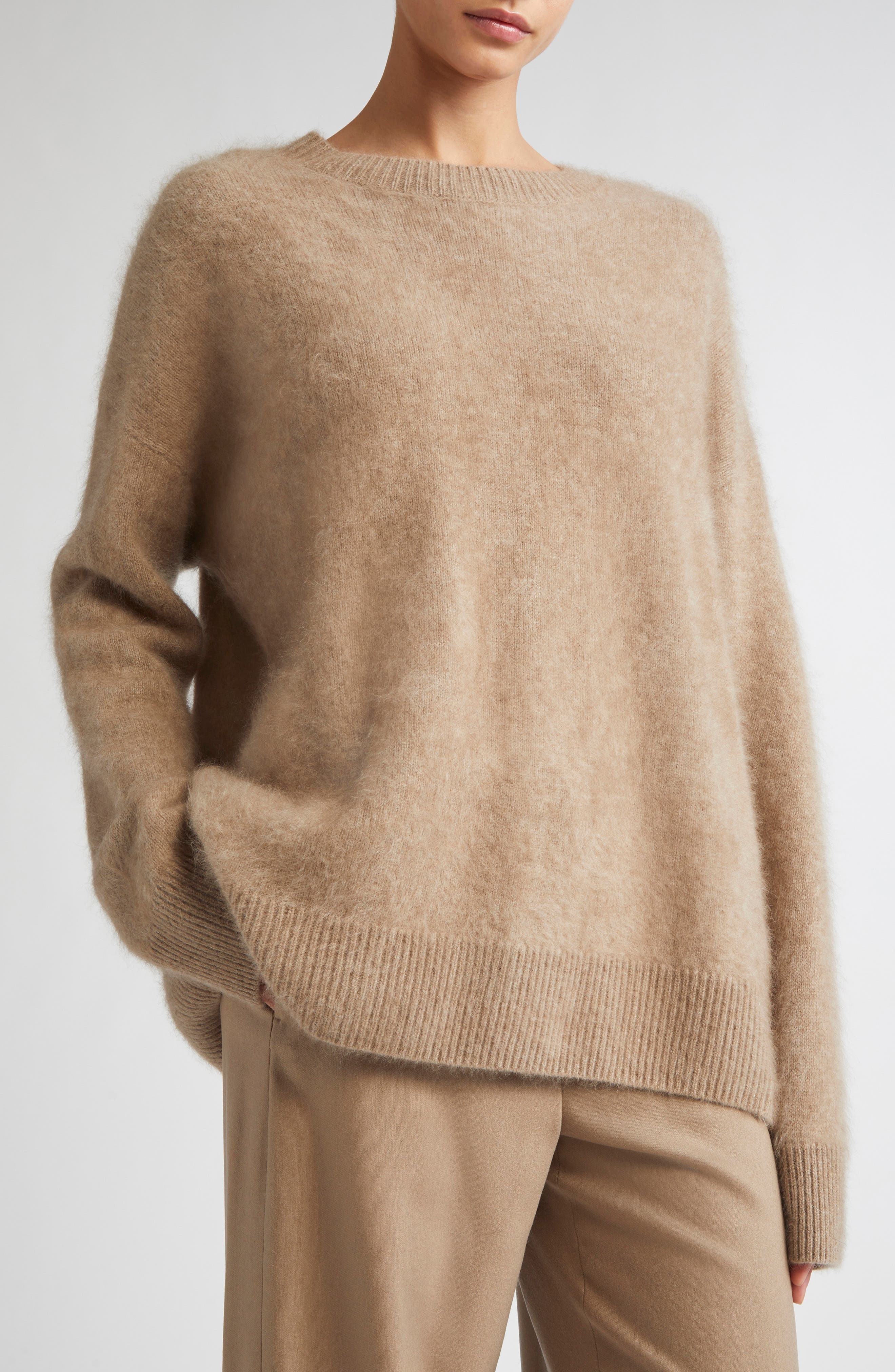 Max Mara Dante Oversize Cashmere Sweater in Beige at Nordstrom - 5