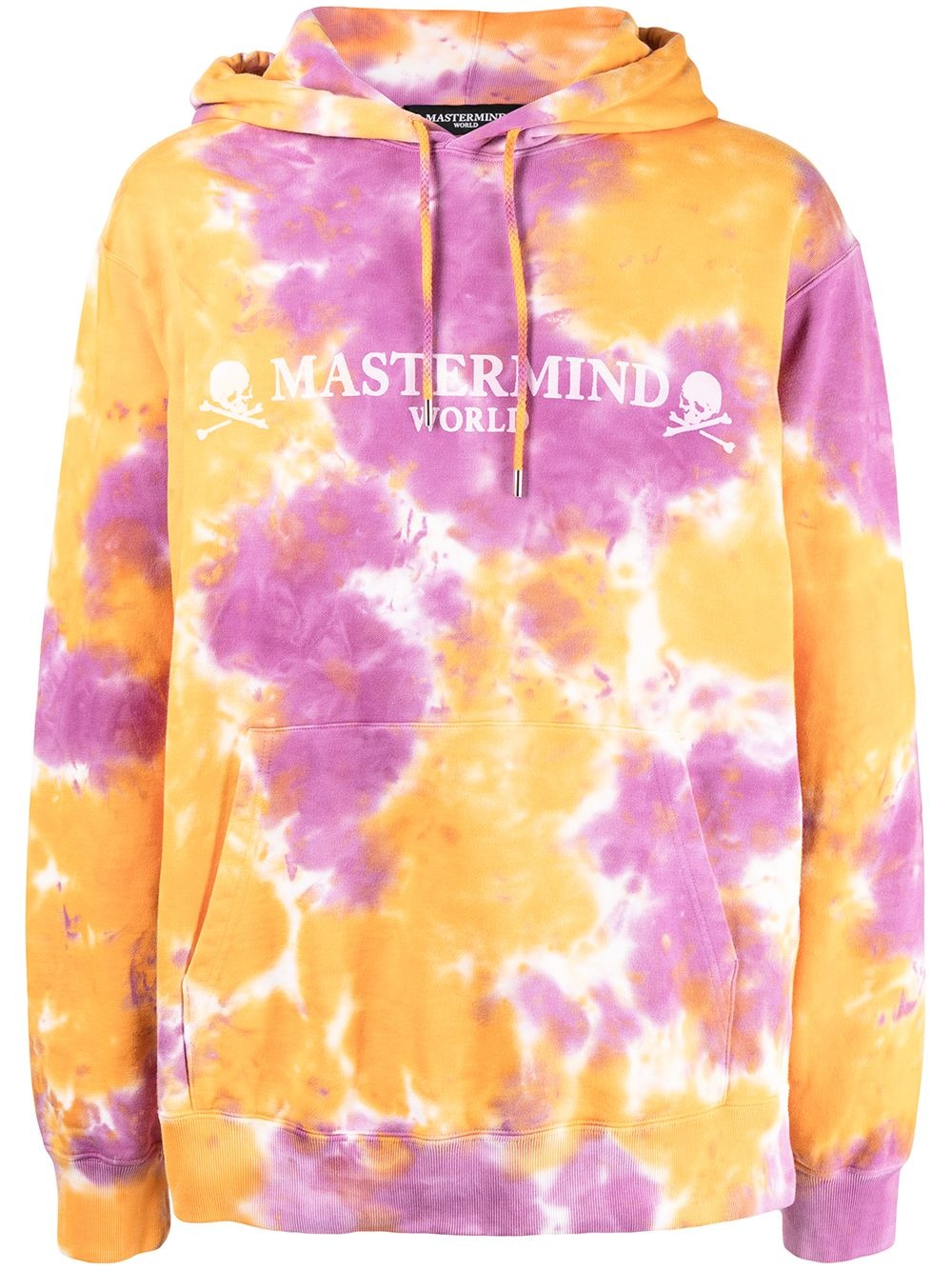 logo-print tie-dye hoodie - 1