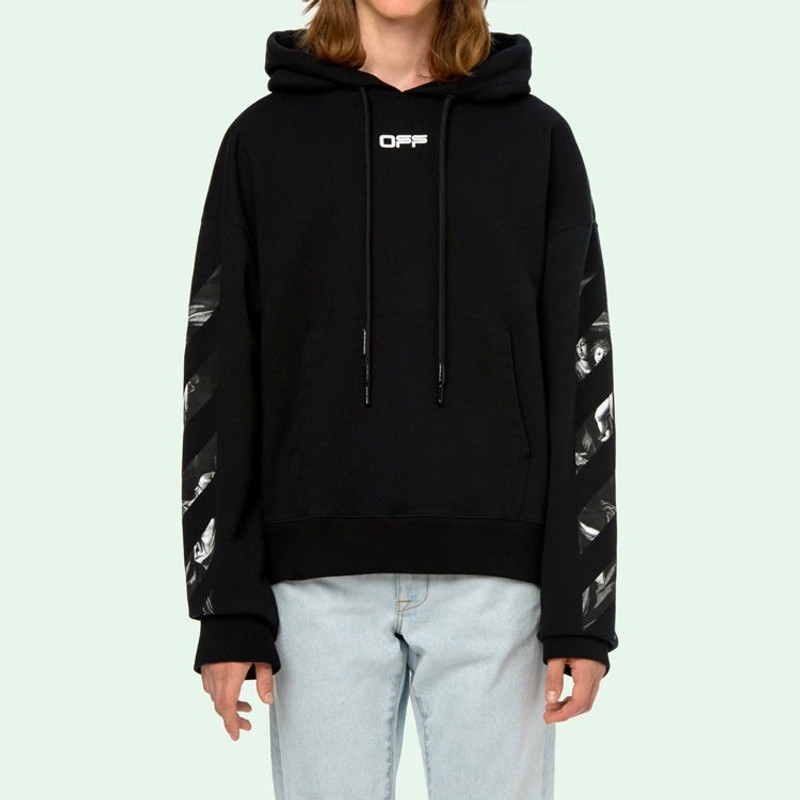 Men's Off-White Caravaggio Back Printing Black OMBB037S20E300051088 - 1