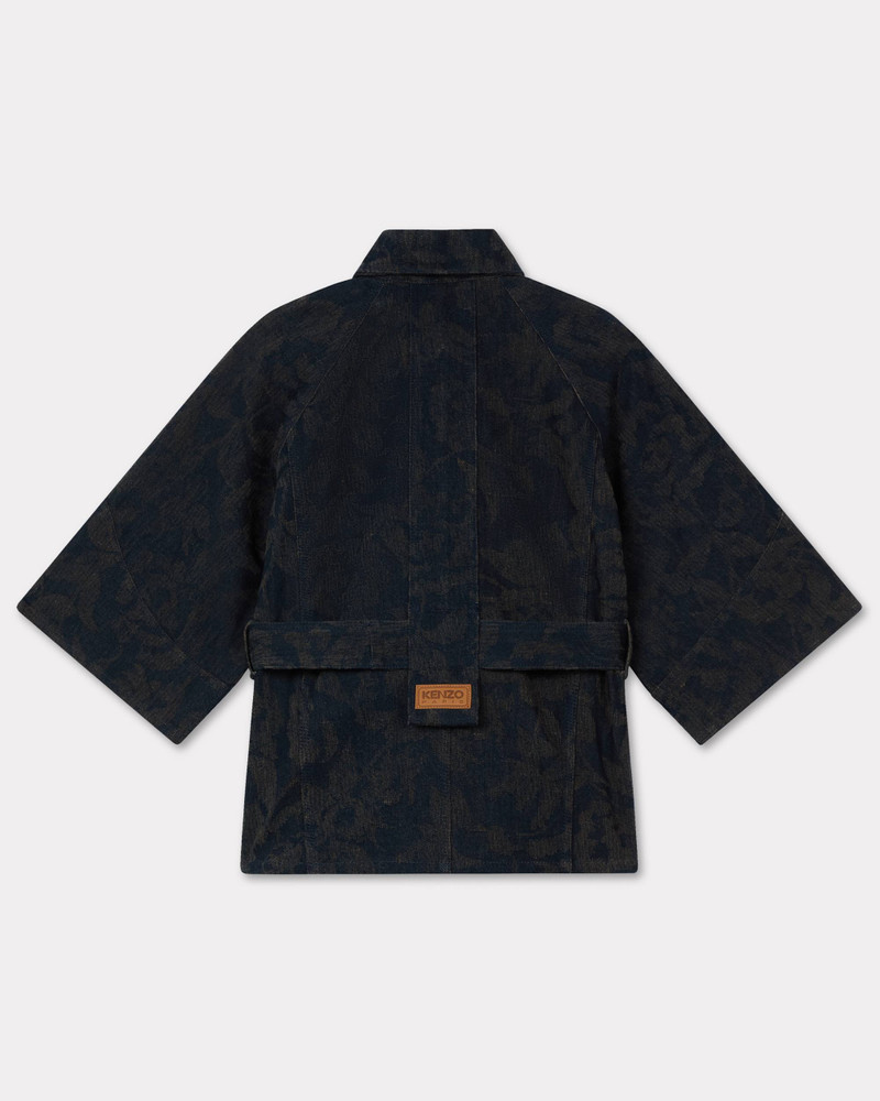 KENZO 'KENZO Peonies' oversized jacket in japanese denim outlook