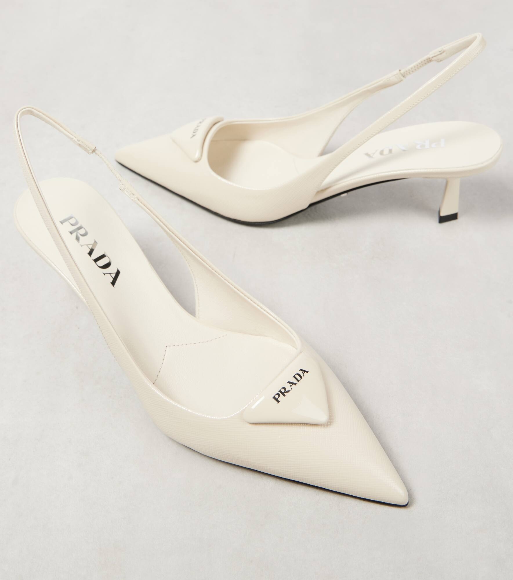 Patent leather slingback pumps - 5