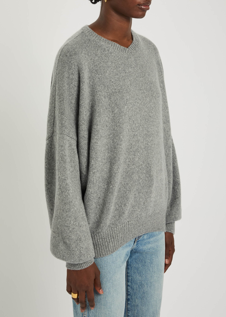 Khaite Wolfe Melange Cashmere Sweatshirt - 3