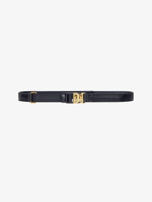 4G BUCKLE BELT IN CROCODILE EFFECT LEATHER - 1