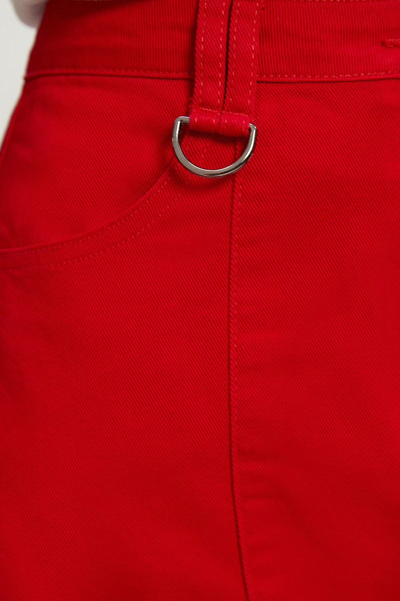 Denim Seamed Mini Skirt 3
