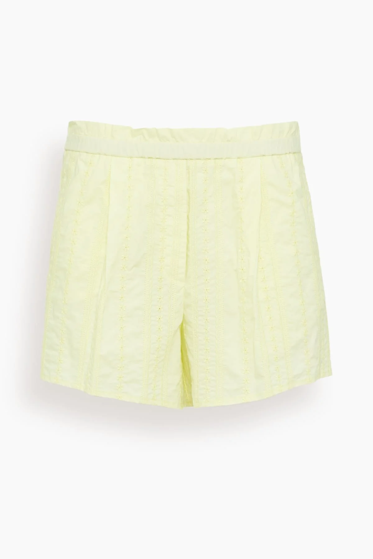 Les Fleurs Embroidery Popline Shorts in Light - 1