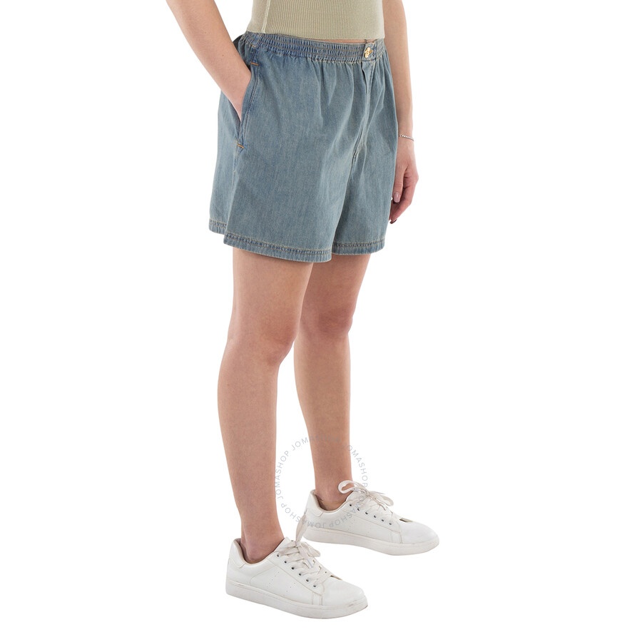Moschino Faded Cotton Denim Shorts - 2