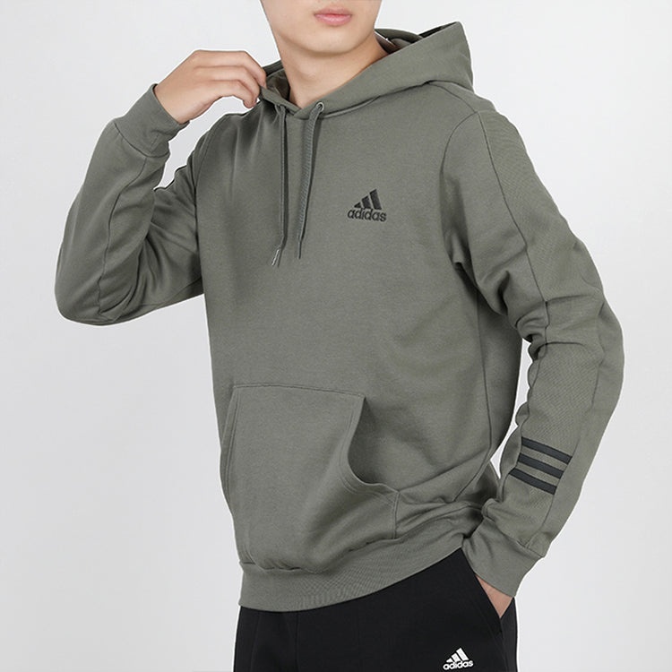 adidas E COMF HD SWT Casual Sports Hooded Sweater Men Army Green GD5446 - 5