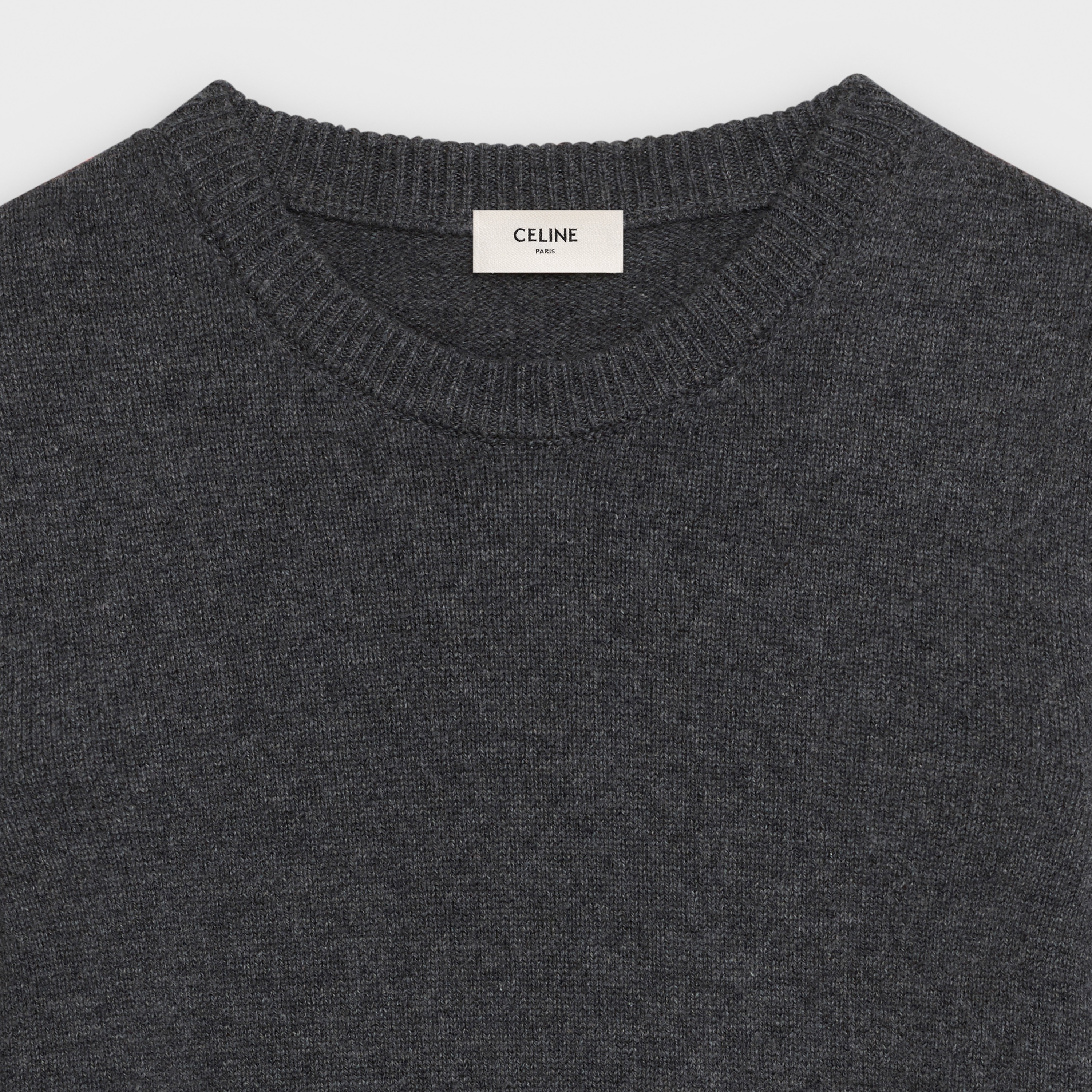 CREW NECK SWEATER IN ICONIC CASHMERE - 3