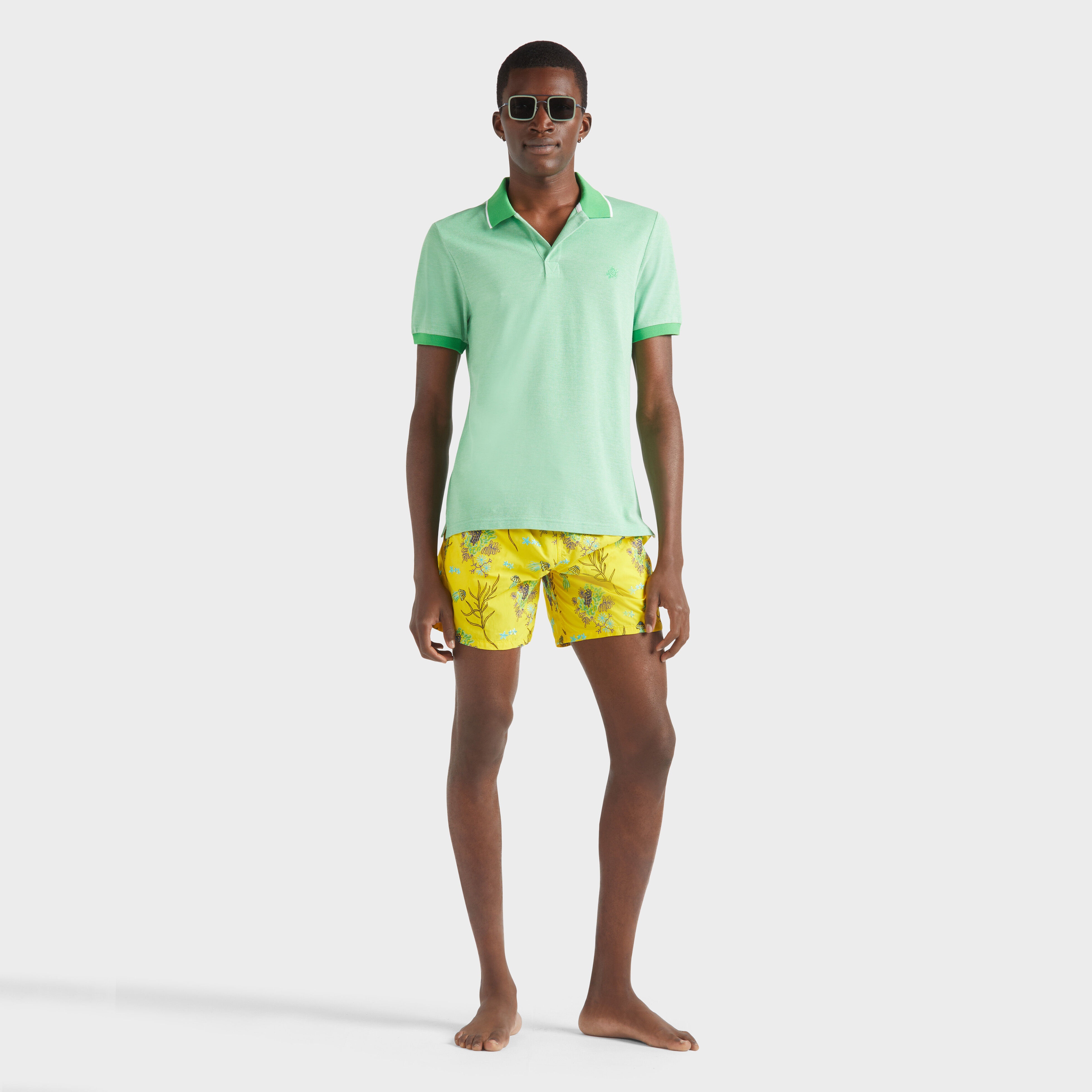 Men Swim Trunks Embroidered Medusa Flowers - Limited Edition - 5