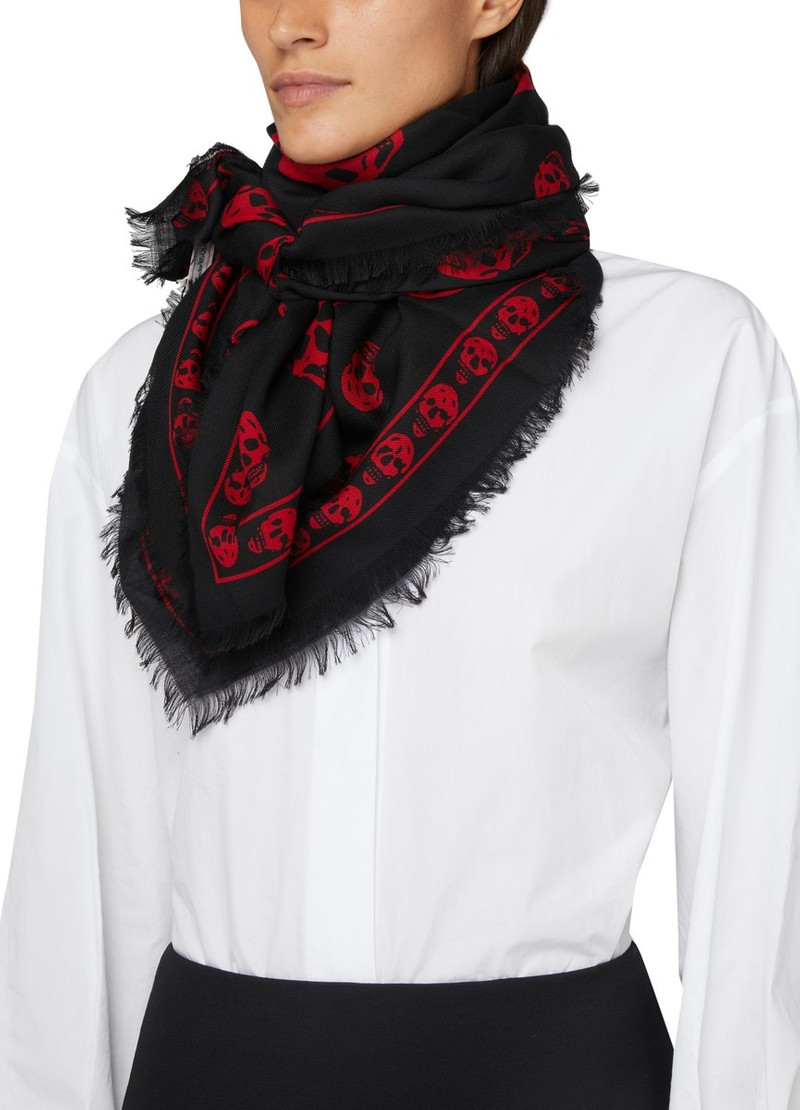 Alexander McQueen Skull Orchid scarf outlook