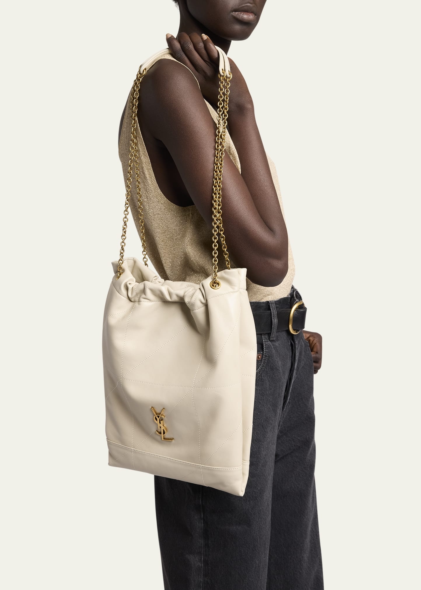 Jamie 4.3 Pochon YSL Shoulder Bag in Quilted Leather - 2