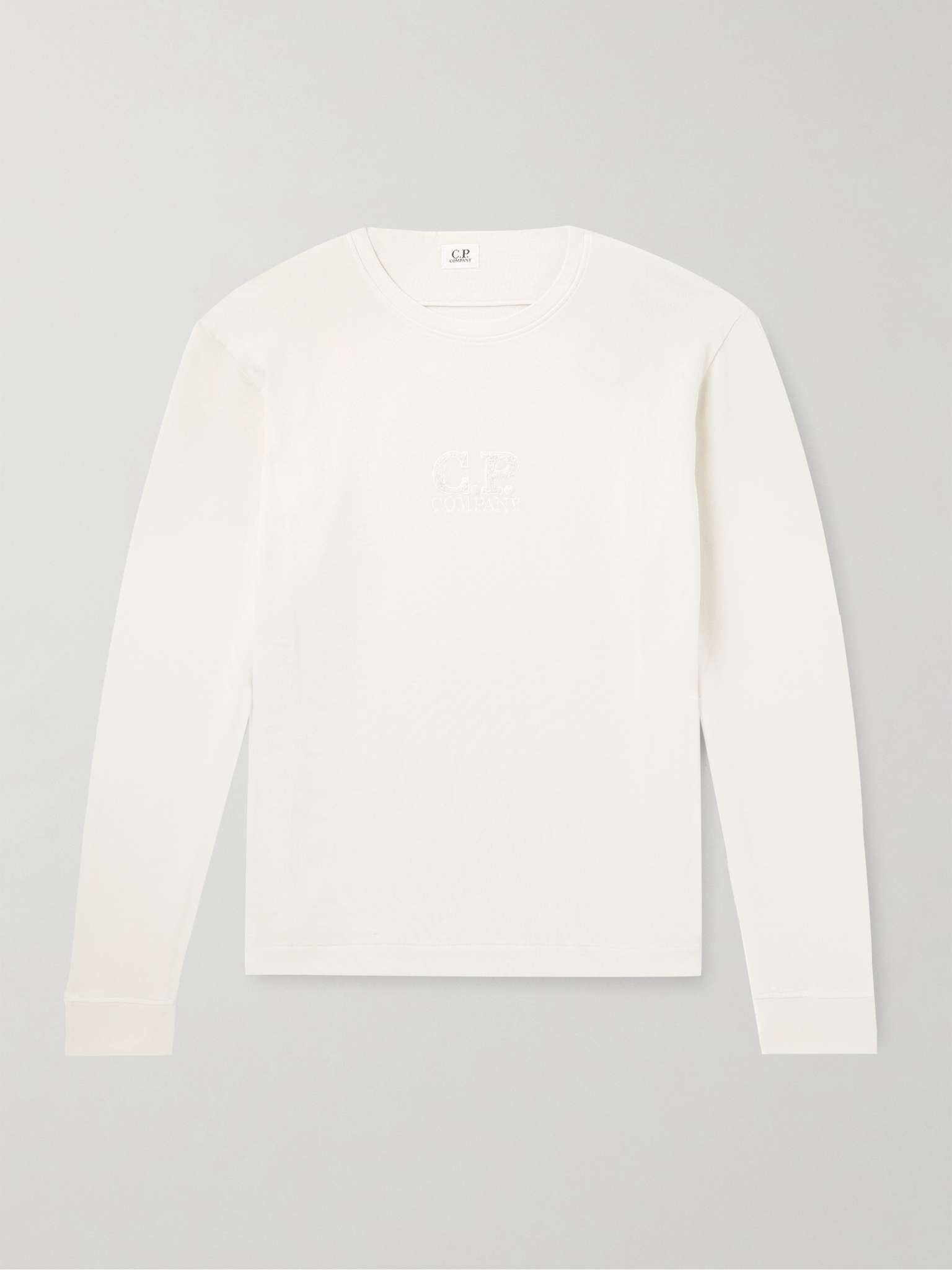 Logo-Embroidered Bouclé-Trimmed Cotton-Jersey Sweatshirt - 1