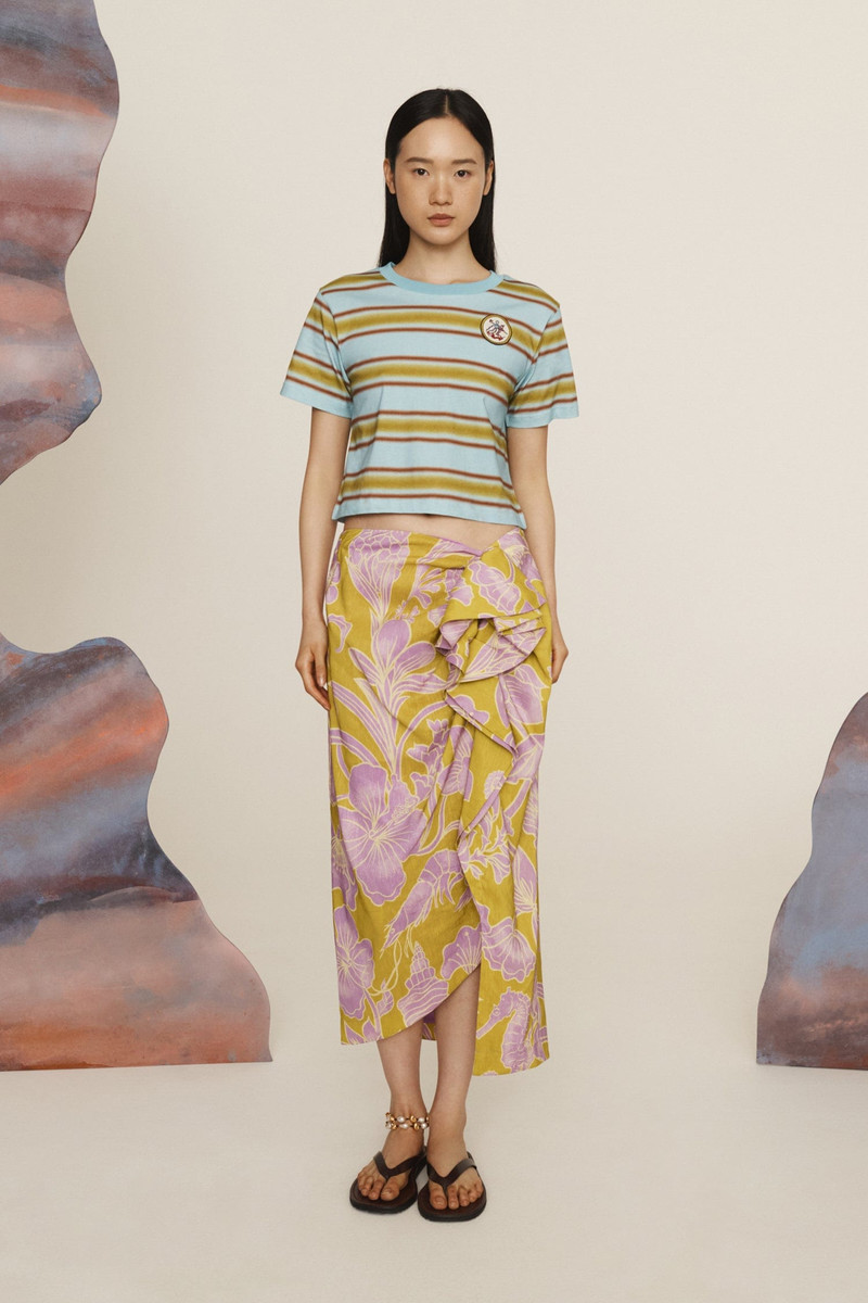 ALÉMAIS Rosanna Cropped Stripe Tee outlook