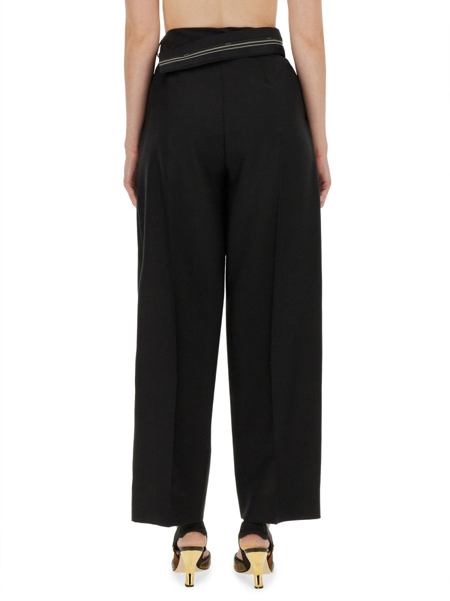 Pants With Asymmetrical Waist - 3