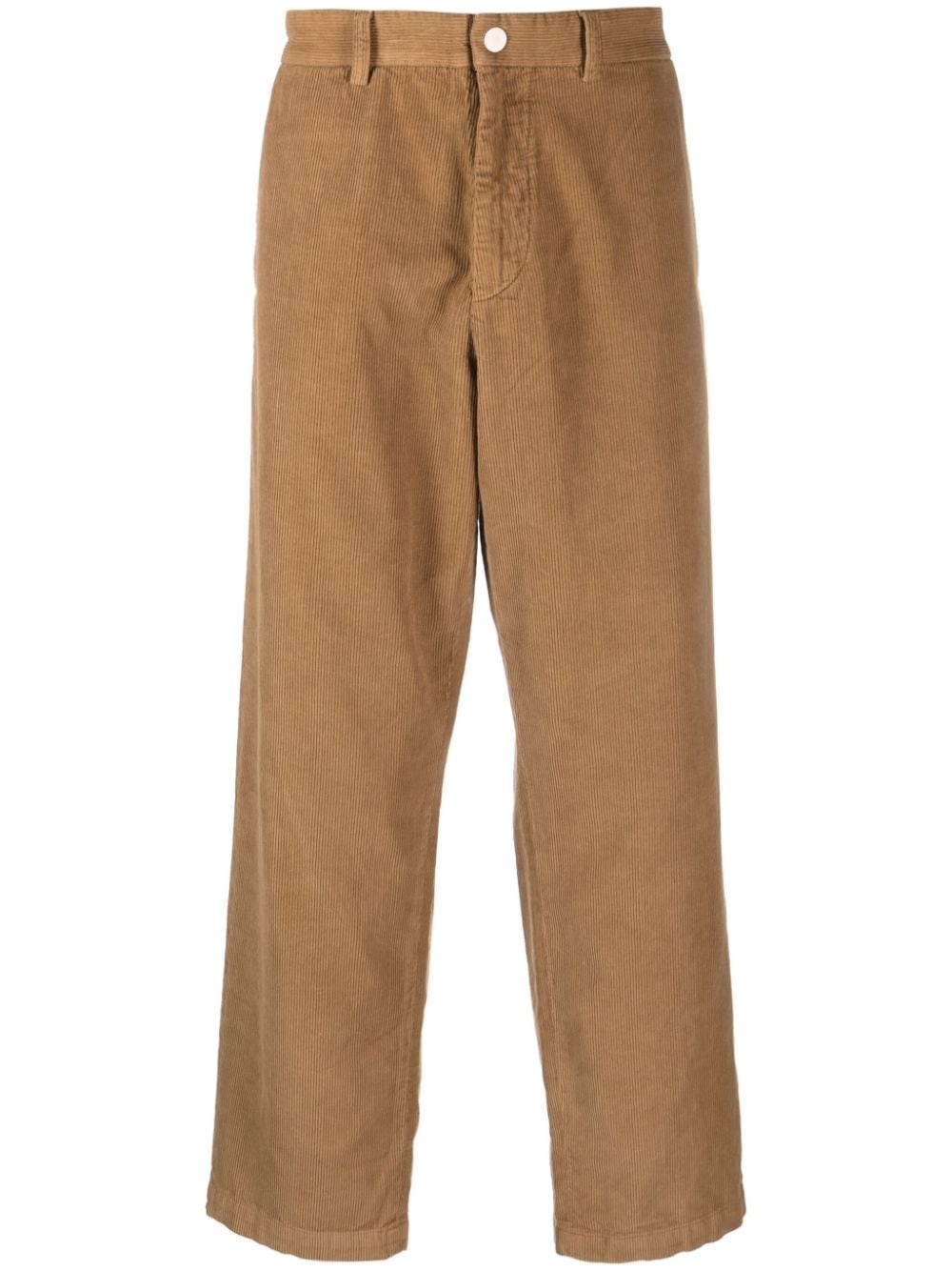 corduroy straight-leg trousers - 1