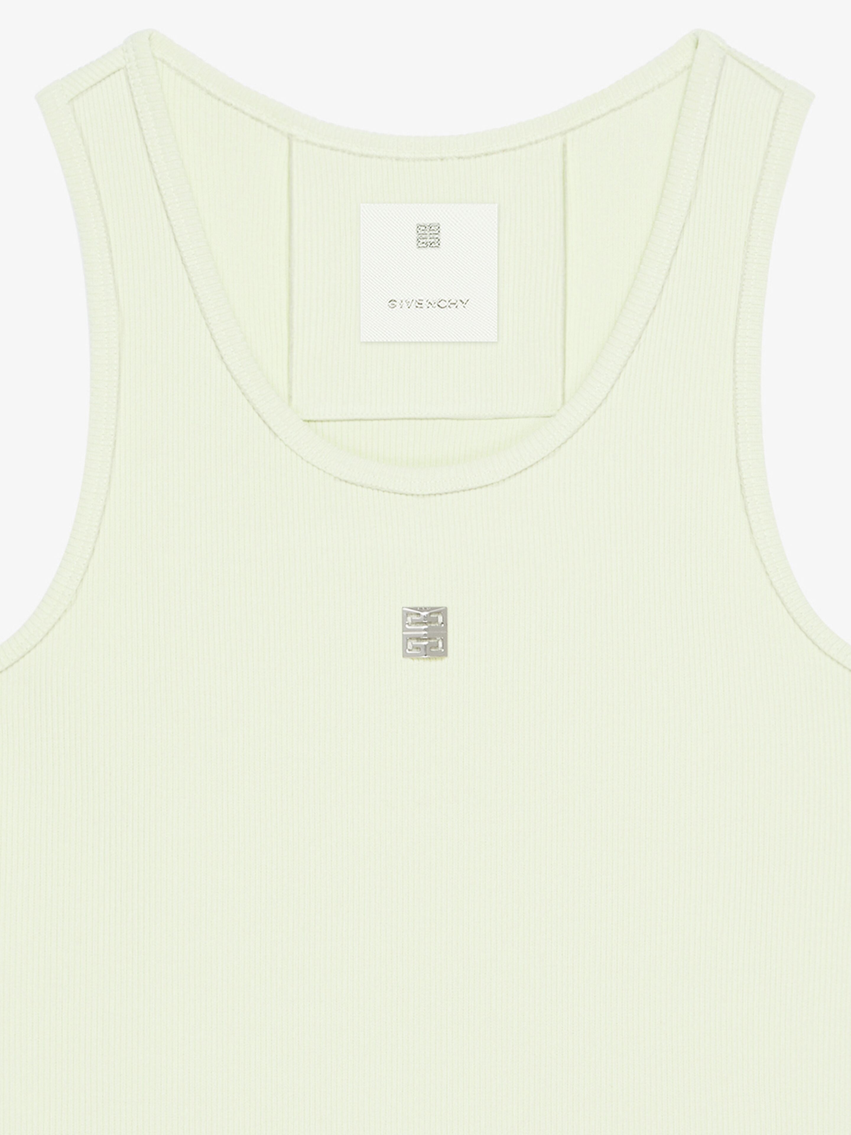Givenchy SLIM FIT TANK TOP IN COTTON WITH 4G DETAIL | REVERSIBLE