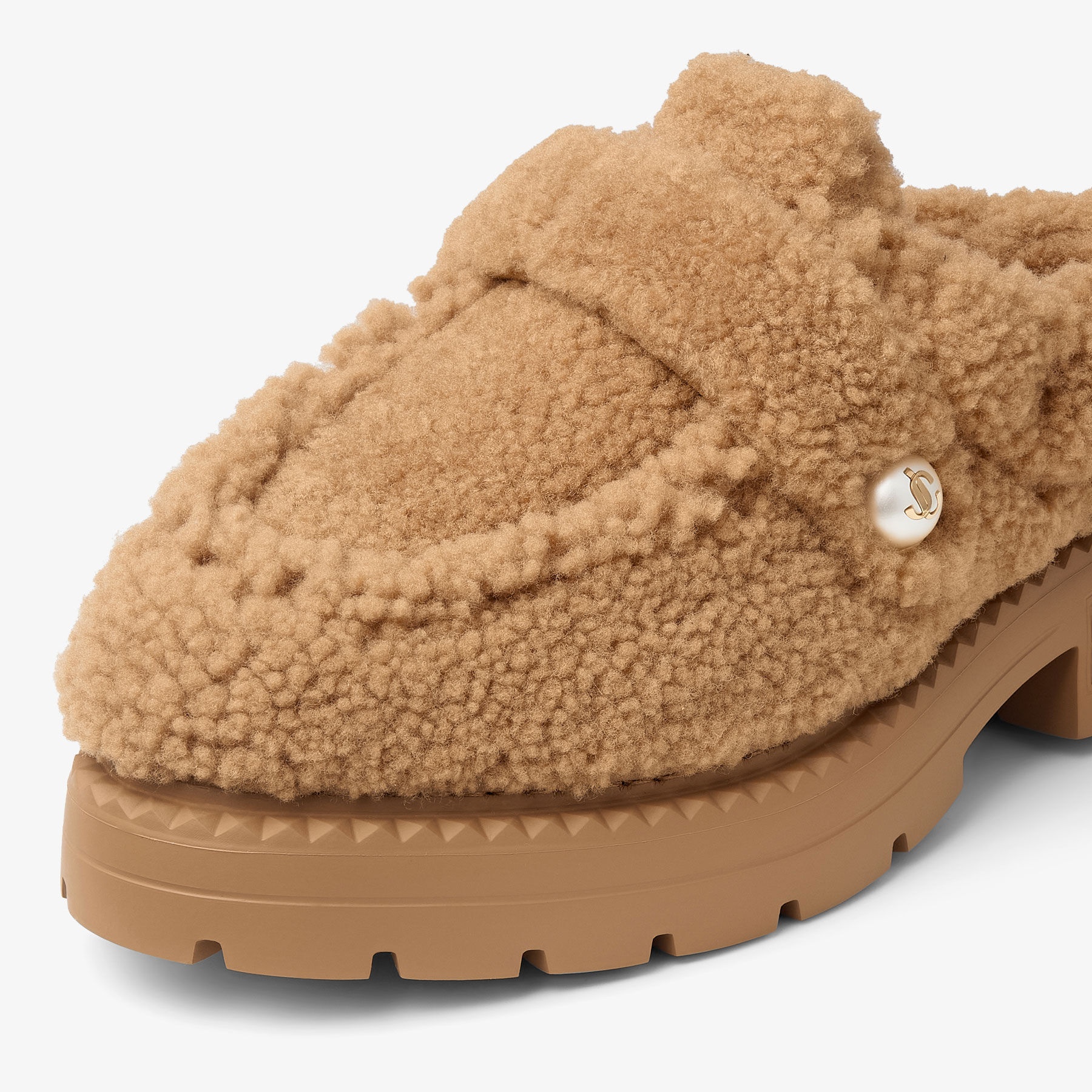 Shea Mule Flat
Rattan Curly Shearling Flats - 3